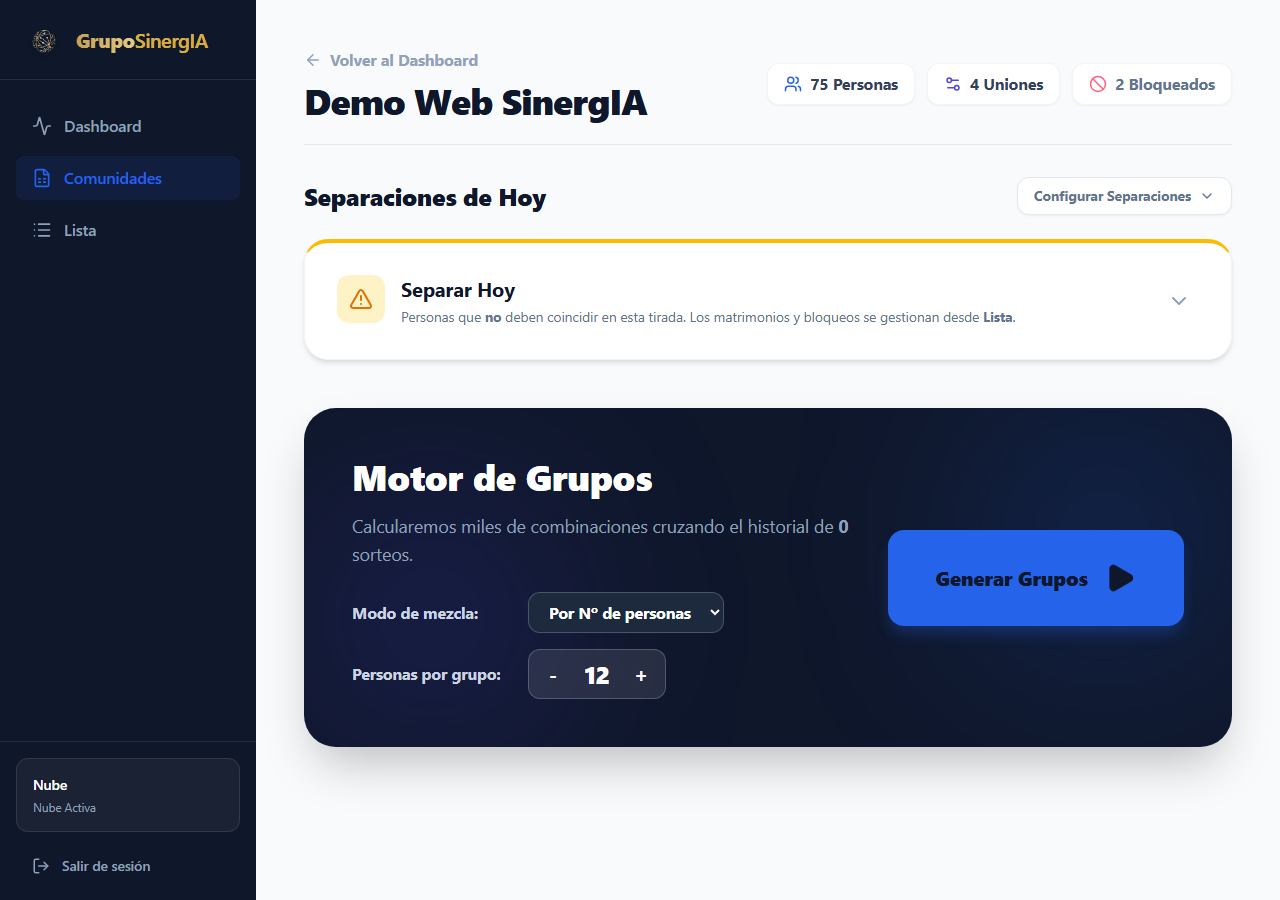 App de grupos